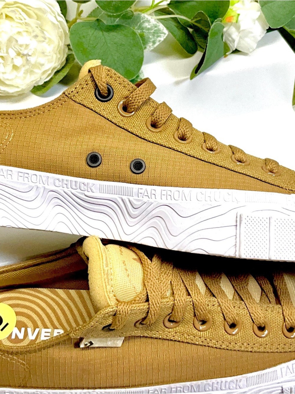 Converse Men’s Low Top Sneakers in Mustard Brown